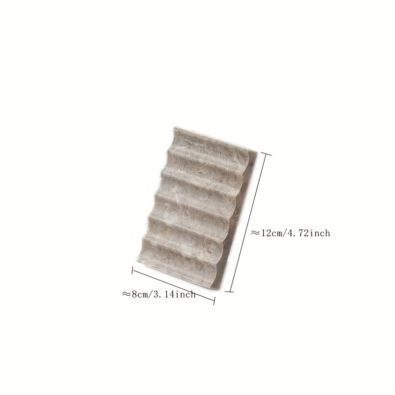Marble Soap Dish 1pc Marble Soap Dish, Marble Look Soap Dishes For Bar Soap, Shower Soap Holder Sponge Holder Soap Tray Soap Savers For Bathroom Shower Kitchen - White