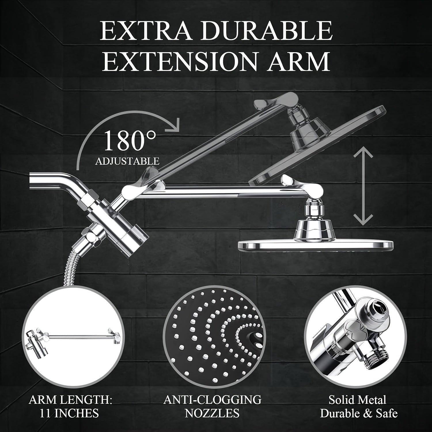 Luxury Dual Shower Head Set with Rainfall and Handheld Spray