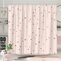 2D Flat, 2D Flat, 1pc Valentine'S Day Shower Curtain Featuring Adorable Red Hearts on a Polyester Fabric Background, Complete with 12 Hooks, Measuring 70.8X70.8 Inches, Perfect for Cheerful Bathroom Decor