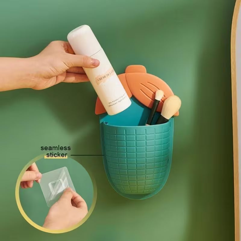 Set of 4 New Wall-Mounted Bathroom Shelves - Installation Without Drilling, Using Adhesive. A Compact Multi-Tier Corner Storage Solution Ideal for Holding Items Like Toothbrushes, Toothpaste, And Face Masks