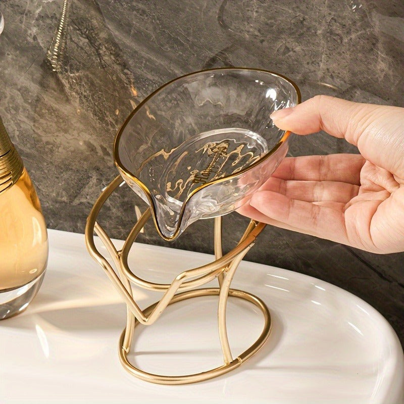Stylish Drain Soap Saver: Space-Saving, No-Punch Installation, Water-Draining Design - Perfect for Bathroom & Kitchen, Keeps Soap Dry and Organized