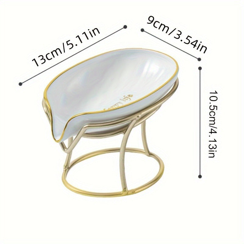 Stylish Drain Soap Saver: Space-Saving, No-Punch Installation, Water-Draining Design - Perfect for Bathroom & Kitchen, Keeps Soap Dry and Organized