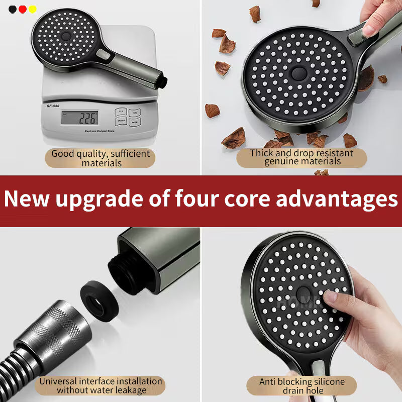 Ultra-high Pressure Shower Head, Enhanced Flow Shower Nozzle, Large-capacity Handheld Shower Set, Specially Designed for Showering,for Shower Use Only