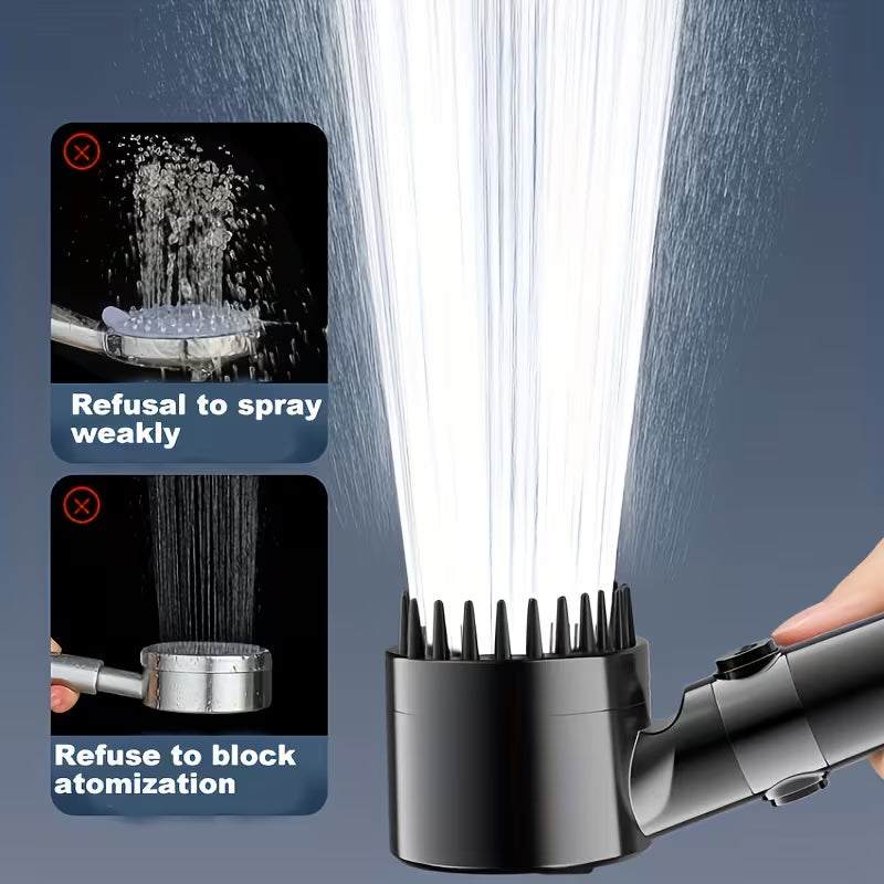 High-Pressure Handheld Showerhead with 3-Mode Adjustable Water Flow & Massage Spray, Shower Suitable for Bath, Shower, RV Bathroom Accessories, Compact Suitable for and Use