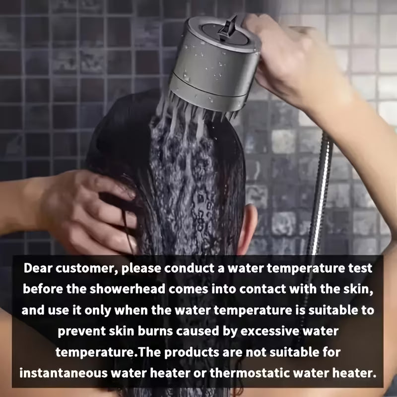 High-Pressure Handheld Showerhead with 3-Mode Adjustable Water Flow & Massage Spray, Shower Suitable for Bath, Shower, RV Bathroom Accessories, Compact Suitable for and Use