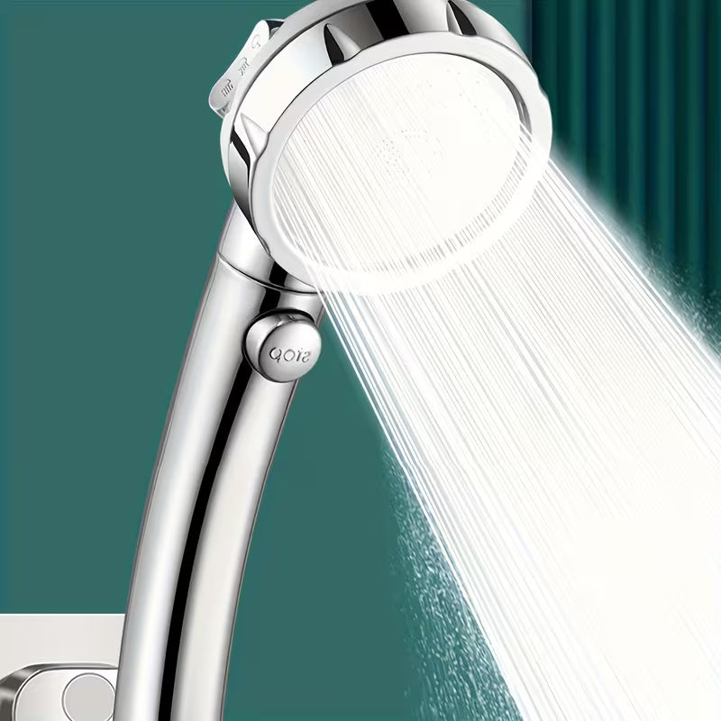 4pcs Set Featuring a silvery Handheld Showerhead with Multiple Spray Modes, Easy to Install And Perfect for Bathroom Upgrades