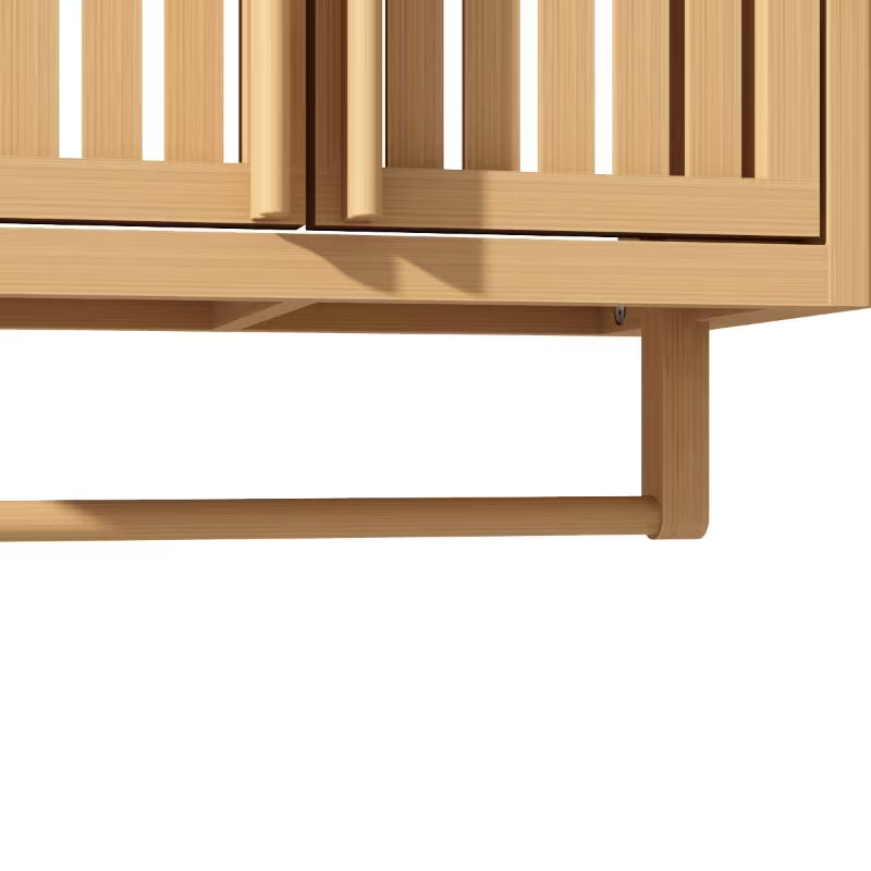 Bathroom Cabinet Wall Mounted Bamboo Toilet Storage Box, Easy to Assemble, Suitable for Bedroom, Living Room, Office and Entryway, Perfect for Storing Clothes, Toys, Books and Household Sundries, Sturdy, Scratch-resistant and Waterproof.