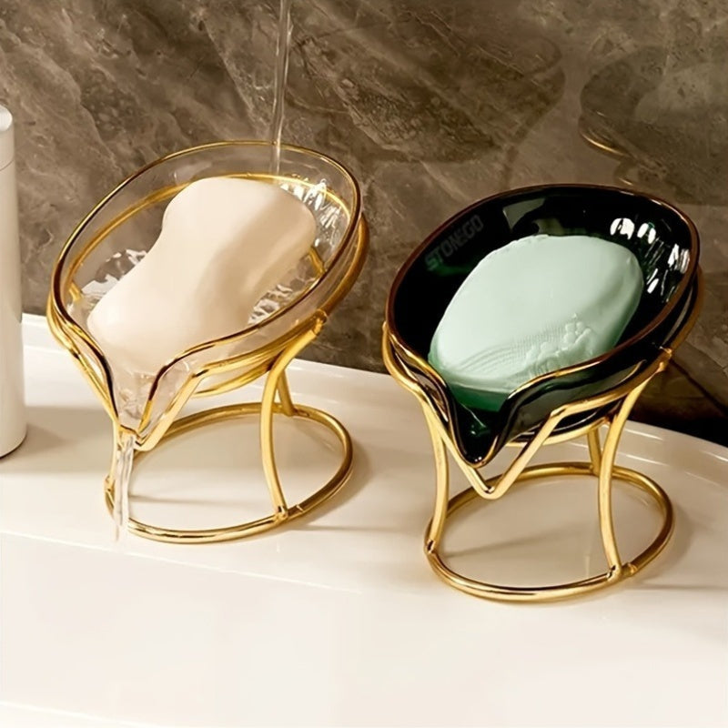Stylish Drain Soap Saver: Space-Saving, No-Punch Installation, Water-Draining Design - Perfect for Bathroom & Kitchen, Keeps Soap Dry and Organized