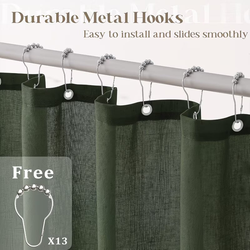 Olive Green 96 Inch Shower Curtain Extra Long Shower Curtains for Bathroom Boho Farmhouse Green High Quality Extra Tall Drapes 72x96 Inches Long with Hooks 8ft