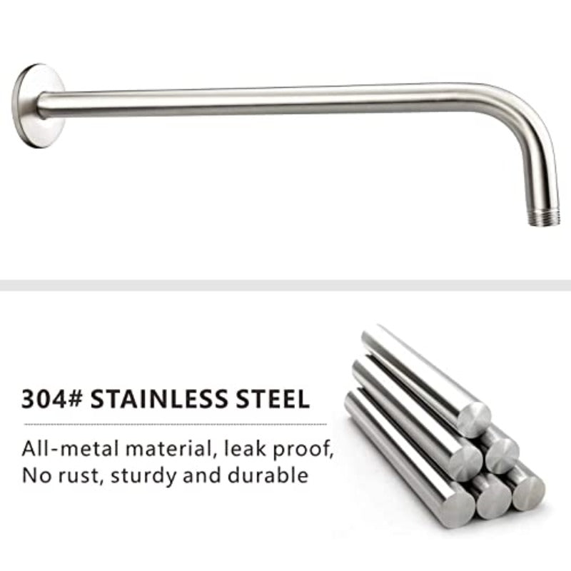 Rain Shower Head with 5'' Shower Arm Stainl Steel High Prure Rainf Shower Head Comfortable Shower Experience Even at Low Water Flow Square Brushed Nickel
