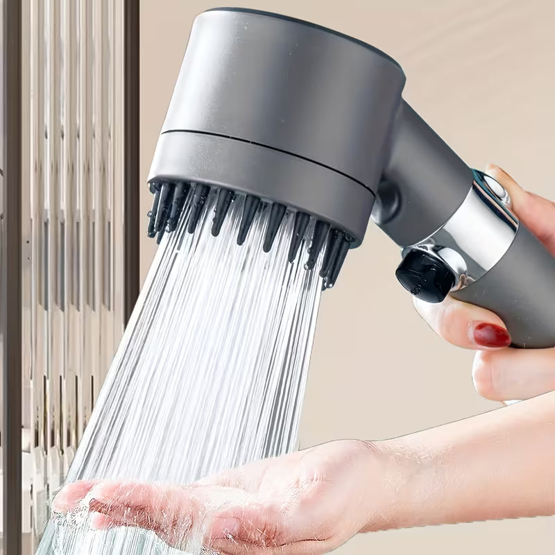 High-Pressure Handheld Showerhead with 3-Mode Adjustable Water Flow & Massage Spray, Shower Suitable for Bath, Shower, RV Bathroom Accessories, Compact Suitable for and Use