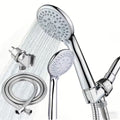 5-Setting Shower Head 3pcs Set: 5-Mode Shower Head + 59.06inch Shower Hose + Universal High-Quality Shower Bracket. Pressurized Water-Saving Shower, ABS Durable Leak-Proof Material, Five Modes with Pressurization, Easy to Install, Convenient to Use