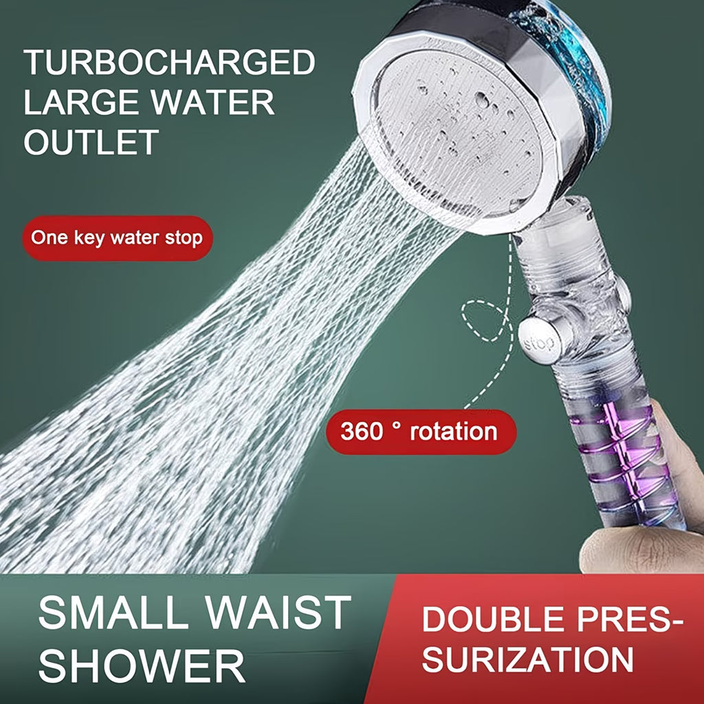 Multi-Functional High-Pressure Shower Head | 6 Modes, One-Click Switch & Water-Saving, Powerful Rain Shower, Large-Sized with Handheld Shower Head, Quick Detachable/Rotating Lock/Cat Feet