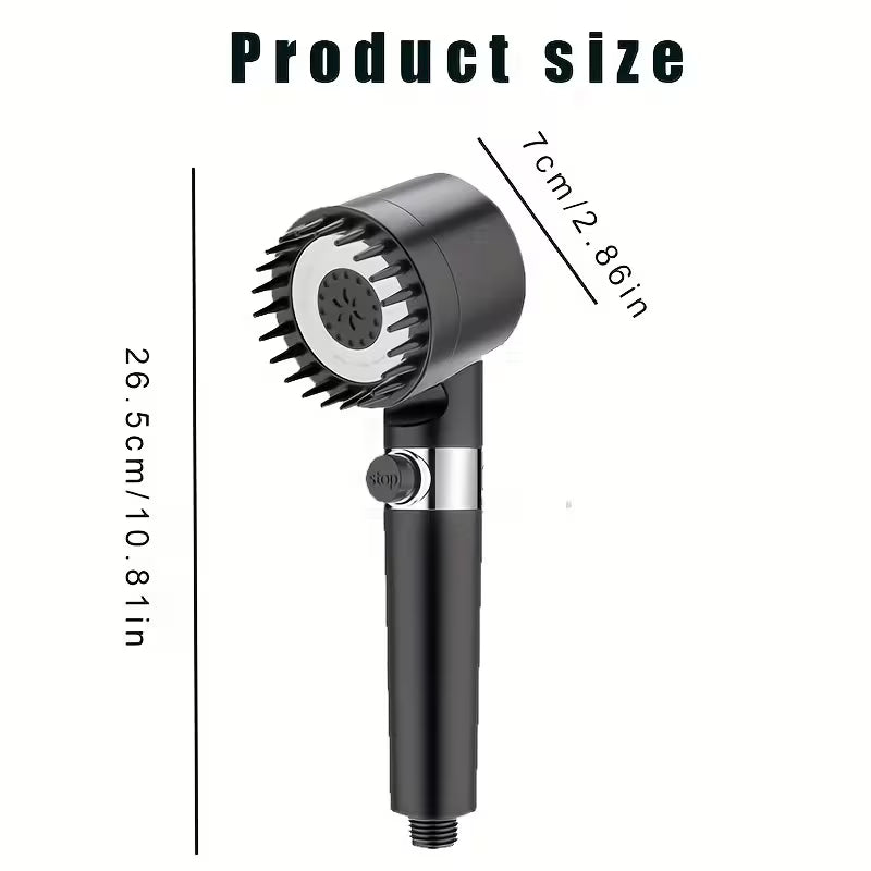 High-Pressure Handheld Showerhead with 3-Mode Adjustable Water Flow & Massage Spray, Shower Suitable for Bath, Shower, RV Bathroom Accessories, Compact Suitable for and Use