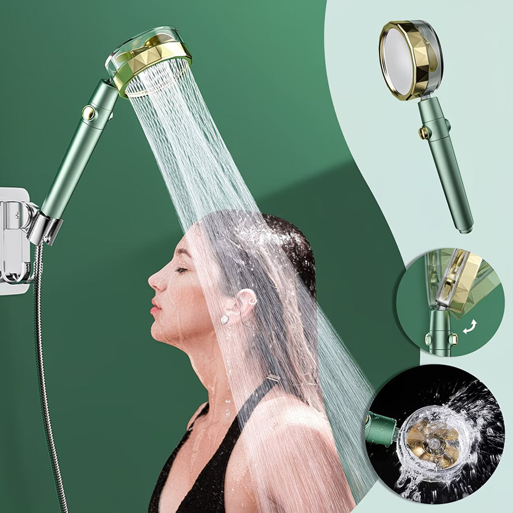 Multi-Functional High-Pressure Shower Head | 6 Modes, One-Click Switch & Water-Saving, Powerful Rain Shower, Large-Sized with Handheld Shower Head, Quick Detachable/Rotating Lock/Cat Feet