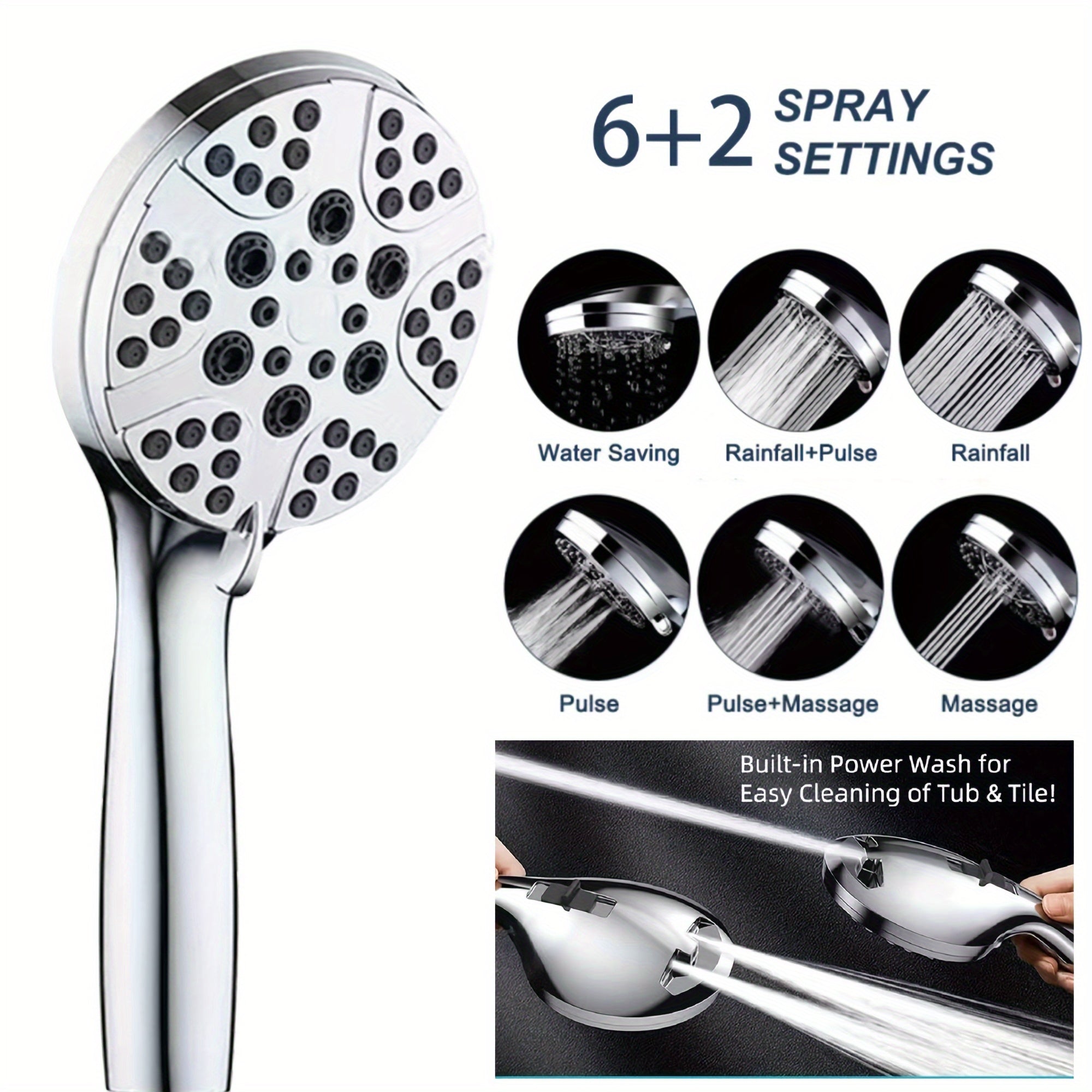 Luxury Dual Shower Head Set with Rainfall and Handheld Spray