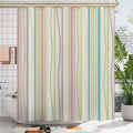 1pc Fashionable striped digital printed shower curtain for bathroom decor and home decoration includes free hooks machine washable made of fourseason., Shower Essentials, Modern Bathroom, Striped Design, Woven Fabric, Durable Material, Bathroom Liner
