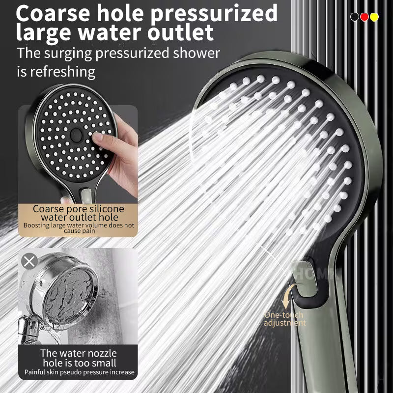 Ultra-high Pressure Shower Head, Enhanced Flow Shower Nozzle, Large-capacity Handheld Shower Set, Specially Designed for Showering,for Shower Use Only