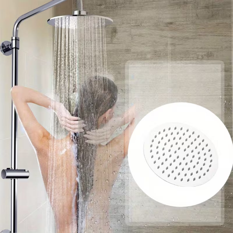 6-Inch Round Shower Head - High Pressure, Water-Saving, Polished Stainless Steel End, Easy Installation for Wall Or Ceiling Mounting, No Electricity Required for Contemporary Bathrooms, Shower Additions for Shower Use Only
