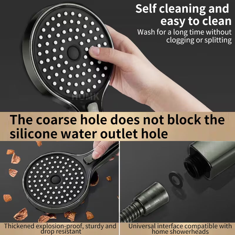 Ultra-high Pressure Shower Head, Enhanced Flow Shower Nozzle, Large-capacity Handheld Shower Set, Specially Designed for Showering,for Shower Use Only