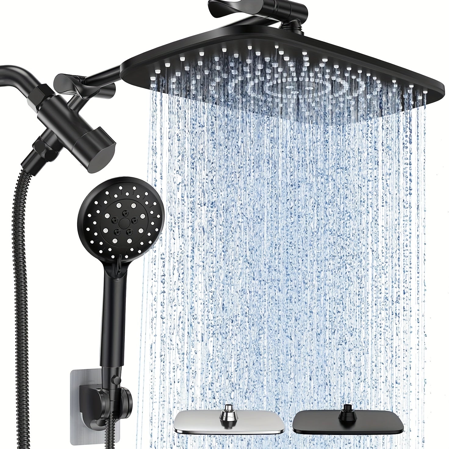 Luxury Dual Shower Head Set with Rainfall and Handheld Spray